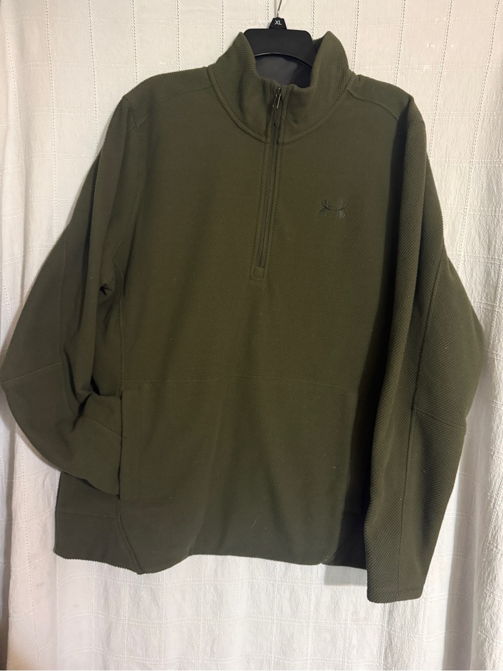 Under Armour Olive Green 1/4 Zip Performance Pullover Jacket